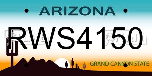 RWS4150 Arizona License Plate