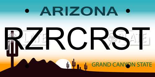 RZRCRST Arizona License Plate