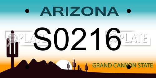 S0216 Arizona License Plate