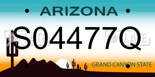 S04477Q Arizona License Plate
