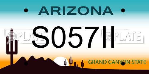 S057II Arizona License Plate