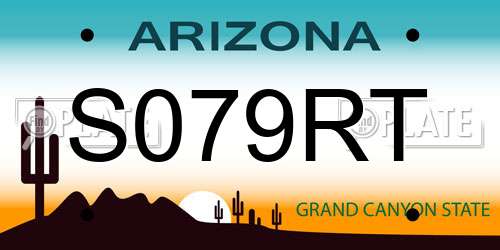 S079RT Arizona License Plate