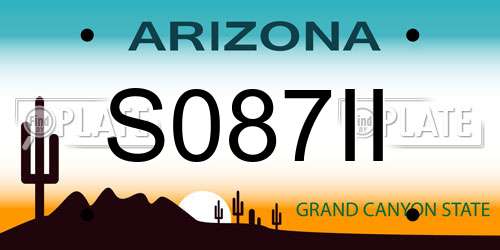 S087II Arizona License Plate
