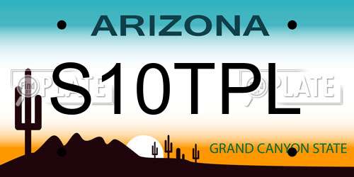 S10TPL Arizona License Plate