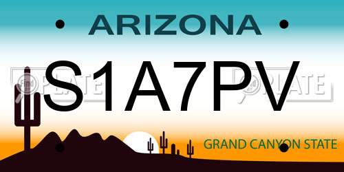 S1A7PV Arizona License Plate