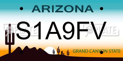 S1A9FV Arizona License Plate