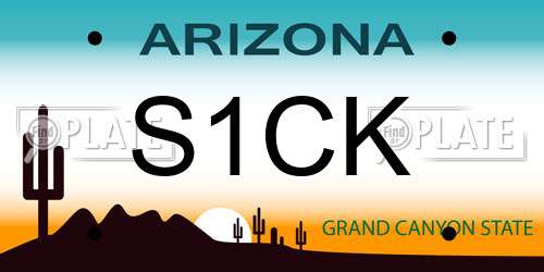 S1CK Arizona License Plate