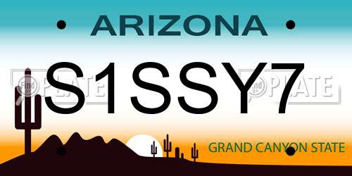 S1SSY7 Arizona License Plate