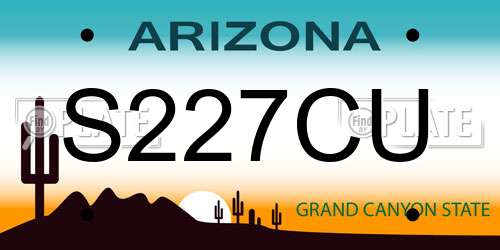 S227CU Arizona License Plate