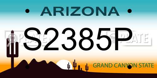 S2385P Arizona License Plate