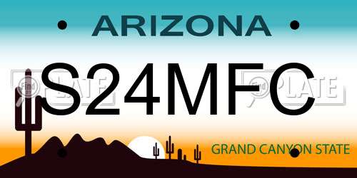 S24MFC Arizona License Plate