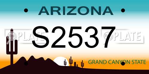 S2537 Arizona License Plate