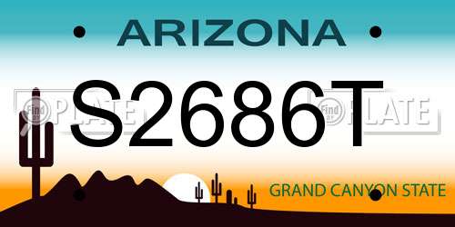 S2686T Arizona License Plate