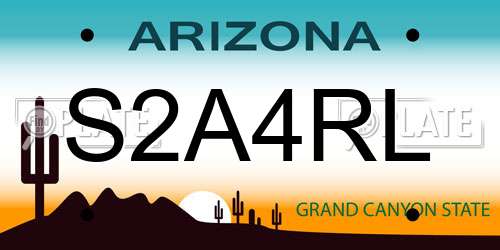 S2A4RL Arizona License Plate