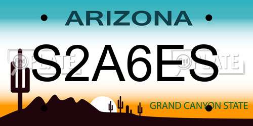 S2A6ES Arizona License Plate