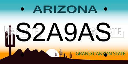 S2A9AS Arizona License Plate