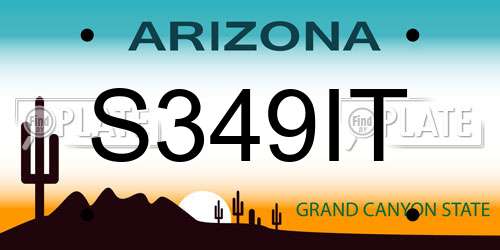 S349IT Arizona License Plate