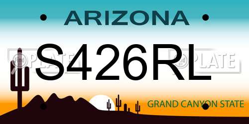 S426RL Arizona License Plate
