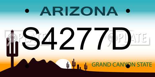 S4277D Arizona License Plate