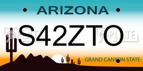 S42ZTO Arizona License Plate