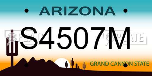 S4507M Arizona License Plate