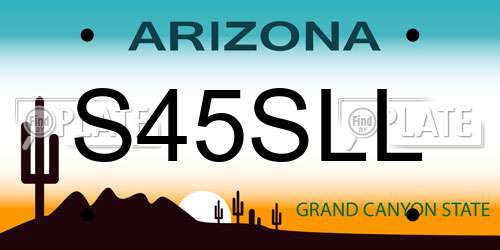S45SLL Arizona License Plate