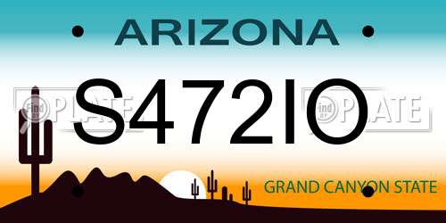 S472IO Arizona License Plate
