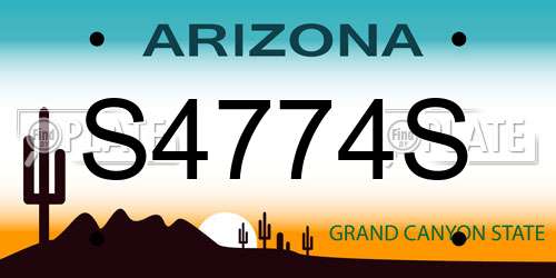 S4774S Arizona License Plate