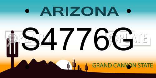 S4776G Arizona License Plate