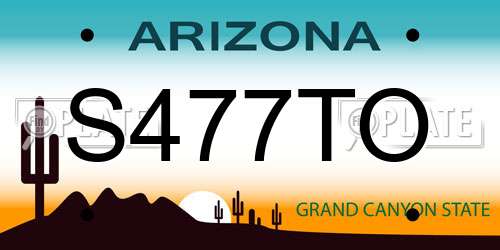 S477TO Arizona License Plate