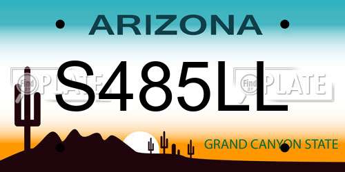 S485LL Arizona License Plate