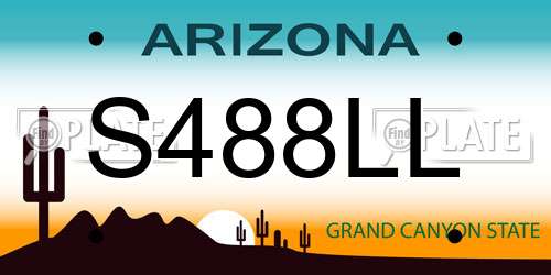 S488LL Arizona License Plate
