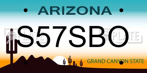 S57SBO Arizona License Plate