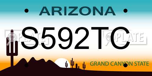 S592TC Arizona License Plate