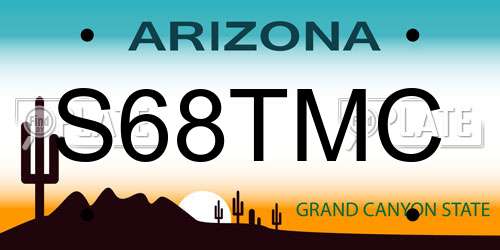 S68TMC Arizona License Plate