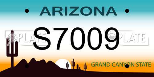 S7009 Arizona License Plate