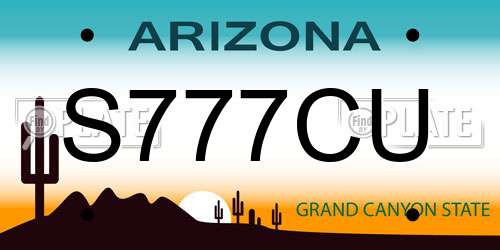 S777CU Arizona License Plate