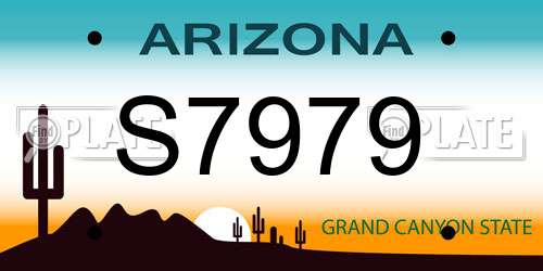 S7979 Arizona License Plate