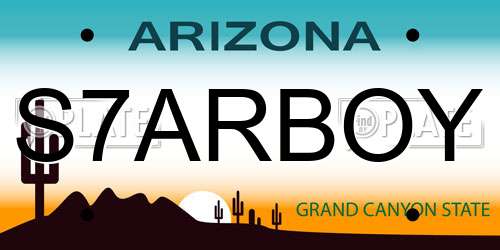 S7ARBOY Arizona License Plate