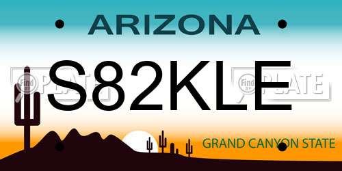 S82KLE Arizona License Plate