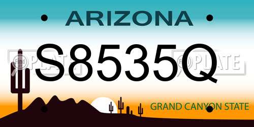 S8535Q Arizona License Plate