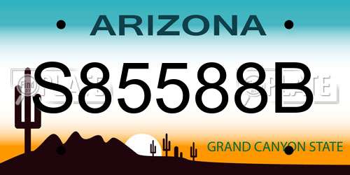 S85588B Arizona License Plate