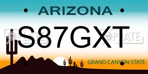 S87GXT Arizona License Plate