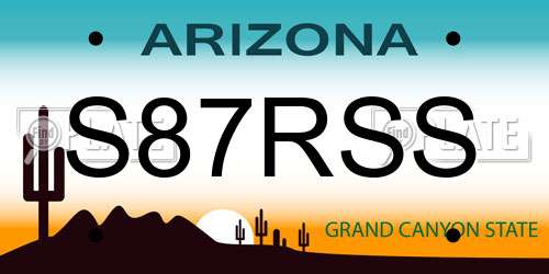 S87RSS Arizona License Plate
