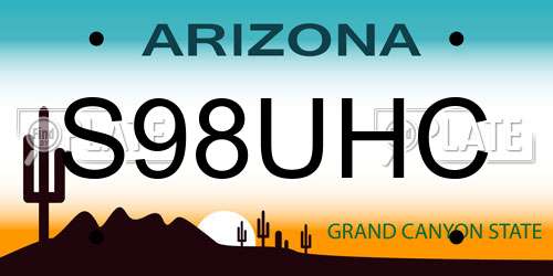 S98UHC Arizona License Plate
