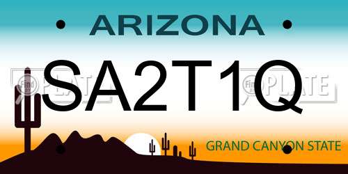 SA2T1Q Arizona License Plate