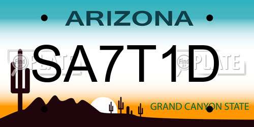 SA7T1D Arizona License Plate