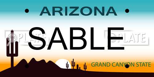 SABLE Arizona License Plate
