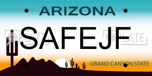 SAFEJF Arizona License Plate