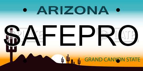 SAFEPRO Arizona License Plate
